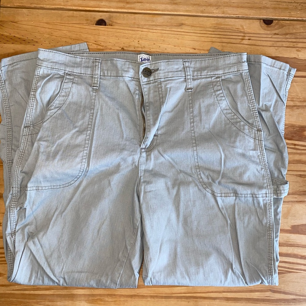 Lee Women's Gray/Sage Green Ankle 
Utility Pants Size 12m